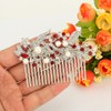 EVER FAITH Austrian Crystal Cream Simulated Pearl Flower Leaf Vine