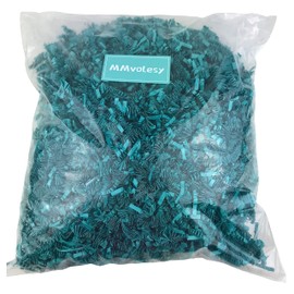 MMvolesy Teal Solid Colored Crinkle Paper Filler for Gift Wrap and Basket Filler For gift box filling Cut Paper Shred Filler 2LB