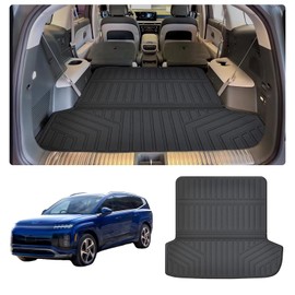 Large Cargo mat for 2026 Hyundai Ioniq 9（Foldable） TPE All Weather Protection Car Large Trunk Mat Accessories-Black