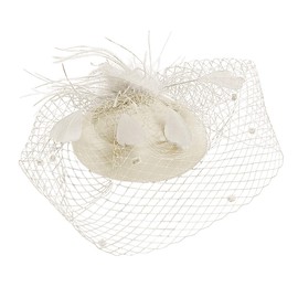 Women Girl Vintage Fascinator Hat Feather Mesh Net Veil Party Hat Ascot Hat Flower Derby Hat Flower Polka Dot Headband Hat Pillbox Hat Hair Hairpin Hairband Bridal Wedding Cocktail Tea Party Headwear