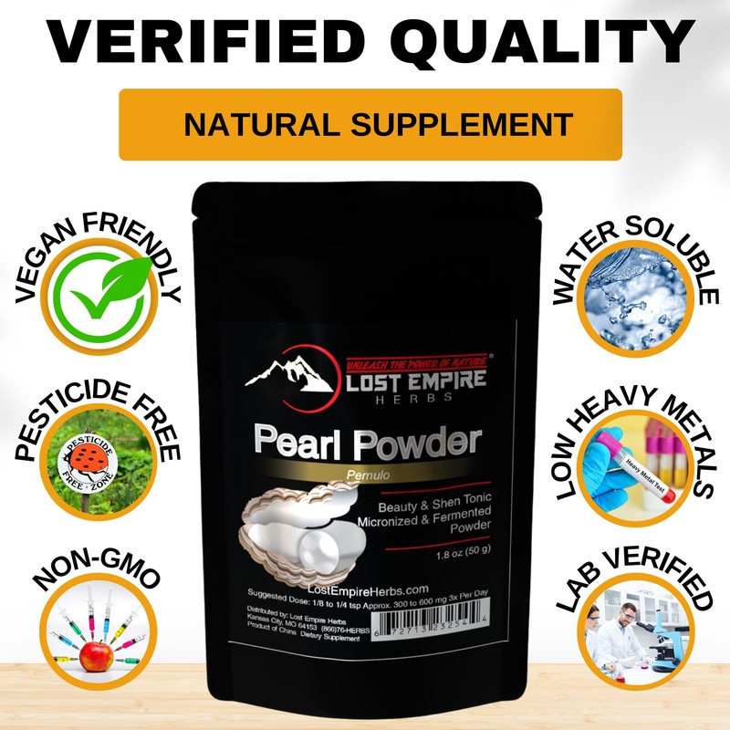 Lost Empire Herbs Pearl Powder Micronized & Fermented – Supplement