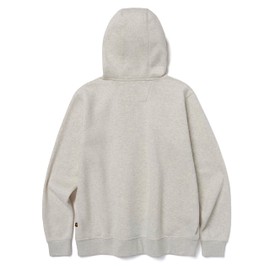 Caterpillar Men's Trademark Hoodie Embroidered CAT Logo With S3 Cord Management System, Cream Heather Black, Medium