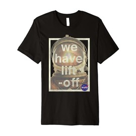 NASA We Have Lift Off Astronaut Space Helmet Vintage Logo Premium T-Shirt