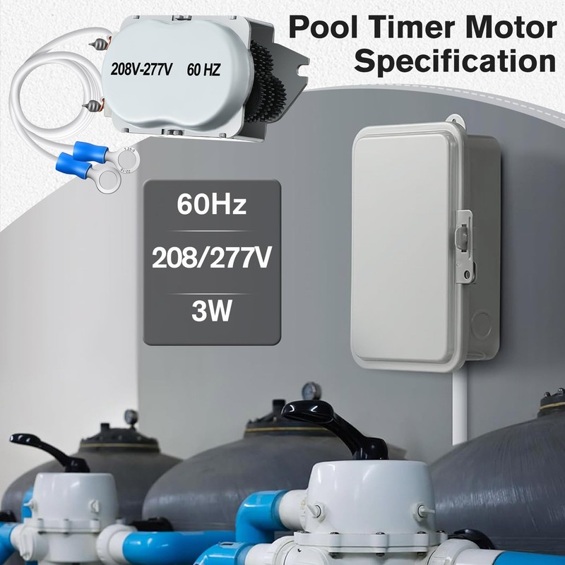 ElectricWise Pool Timer Motor Compatible with WG1573-5 208/277V 60Hz Timer