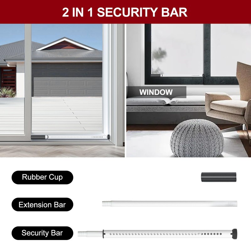 AceMining Sliding Door Security Bar,Heavy Duty Sliding Patio Door Lock
