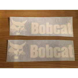 Bobcat Skid Steer 9” Decal Sticker Vinyl  (set Of 2) - White