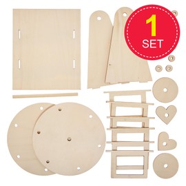 Baker Ross FX958 Ferris Wheel Wooden Photo Frame Set - Pack of 1 Photo Frame Craft Kits for Kids