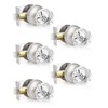 Orger 5 Pack Glass Door Knobs for Hallway and Closet,