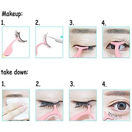 Dr Jon's False Eyelashes Applicator Tool Professional False Eyelash Extension Stainless Steel Clip Remover Tweezer for Lashes Application and Removal - GOLD - 1Pc