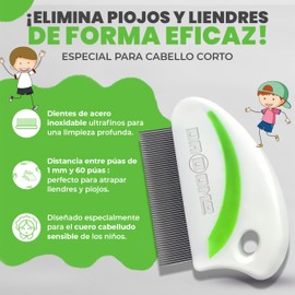 DADOMO Nit with Digital Guide, with Short Tines for Short Hair and Barbs with Just Separation Between Them, Rounded Tips, Lice Nit, Easy Cleaning, Comb Lice, Very Effective.