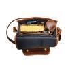 15" leather messenger bag laptop case office briefcase men computer