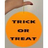 Handmade Trick Or Treat Orange Reflective Circle Nightime Safety Sign