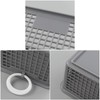 Cadineer 6 Packs Storage Basket with Handles, Plastic Grey Baskets,