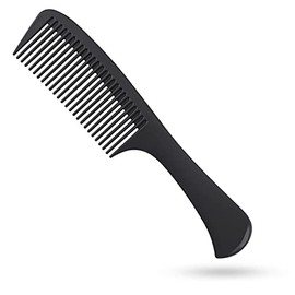 Peine desenredante grande con mango profesional, fibra de carbono, corte, peluquería, peinado, diente redondo, peluquería, peluquería, peine de viaje 