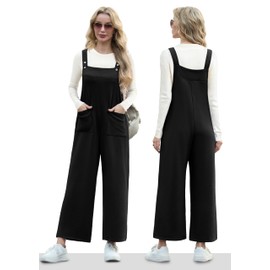 IWOLLENCE Jumpsuits For Women Boho Overalls Casual Long Bib Loose Women's Rompers with Pockets 2024