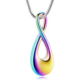 VCCWYQK Heart Butterfly Urn Necklaces for Ashes Cremation Jewellery Pendant Stainless Steel Memorial Keepsake Bereavement Gift for Human Pet, Stainless Steel, No Gemstone