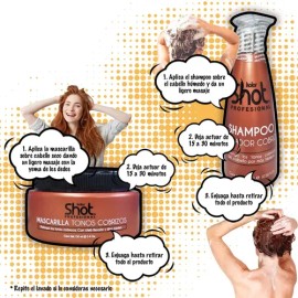 Shampoo Matizador Y Mascarilla Para Cabello Cobre Kolor Shot Realza Y Prolonga Tonos Cobrizos En El Cabello                                           