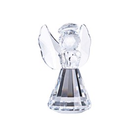 LONGSHENG 3.1” Crystal Angel Figurine Ornaments Glass Art Crafts Christmas Collecible Gift for Home and Office Christmas Festivals Decor