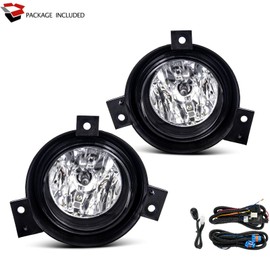 SPIEGEER Fog Lights Assembly for 2001 2002 2003 Ford Ranger Replacement Kit with Switch and Wiring H10 12V 42W Halogen Bulbs ​Clear Lens