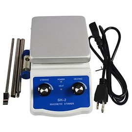 INTSUPERMAI Magnetic Stirrer 110V 180W Hot Plate SH-2 Hotplate Magnetic Stirrer 100-1600 RPM Max 300℃ Stir Plate 4.72×4.72 in 1000ml Stirring Capacity