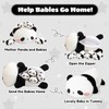 Panda Mommy Plush with 4 Babies – 5-in-1 Stuffed Animal