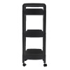Shopilinc Carrito Organizador 360 Multiusos 3 Niveles Plástico Negro