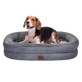 Orthopedic Waterproof Large Dog Bed: Washable Dog Bed with Bolsters - L XL XXL Orthopedic Removable Cover for Medium Large Sized Pet - Non-Slip Bottom