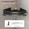 VOLPONE Corner Shower Caddy with Razor Holder Adhesive Shower Shelf