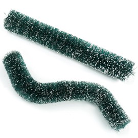 2 Pcs Christmas Flexible Sisal Hedges Artificial Christmas Sisal Hedge Winter Christmas Micro Landscape Garden Decor Mini Elastic Sisal Hedge Pine Landscape Accessories for Christmas Village (2 Pcs)