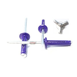 Purple Exploding Pop Rivets 3/16" Tri-Fold Small Aluminum Head Steel Mandrel .040 - .354 Grip Range Fastener