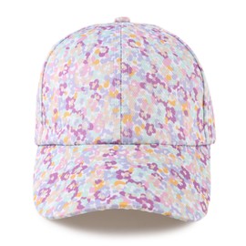 MniJiza Children's Hat Girls Summer Sun Hat for Girls Cat Floral Butterflies Baby Hat, Floral light, Ages 4 - 8