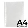 100 x Document Wallets DIN A4 Plastic Cover Transparent Polypropylene