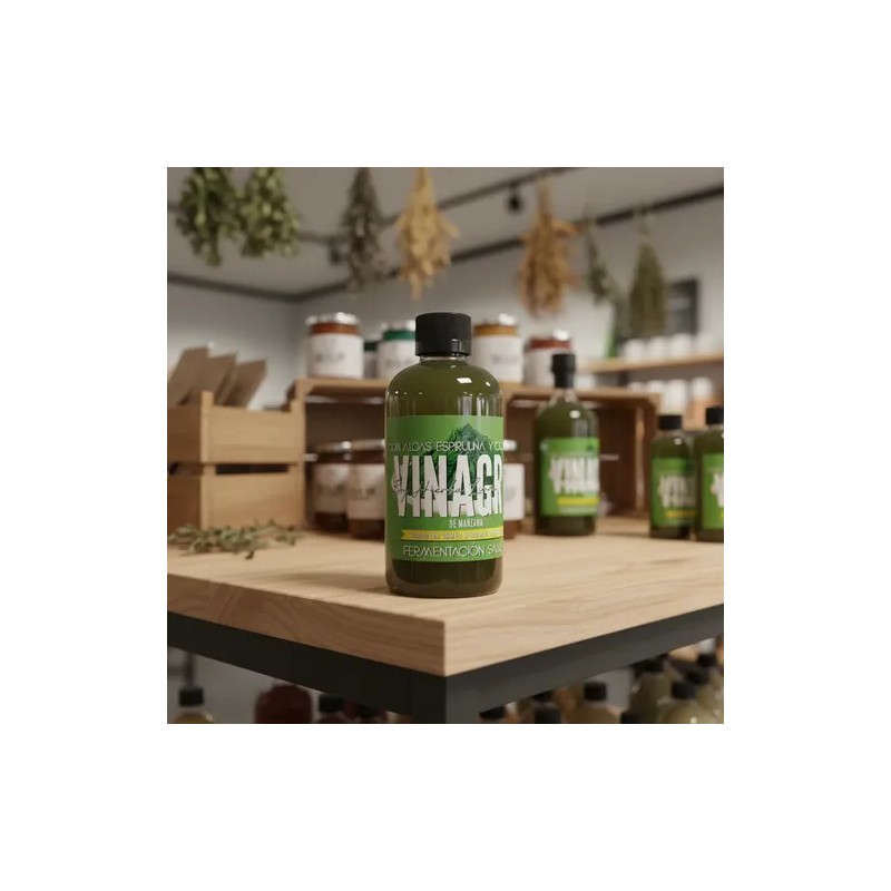 Vinagre De Manzana Con Algas Chorella Y Espirulina 300 Ml