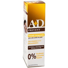 A+D Prevent Pomada para Rozaduras de Pañal en Bebés 42.5 g Hipoalergénica Vitamina A y D, Lanolina Libre de Parabenos, Ftalatos, Sulfatos y Colorantes