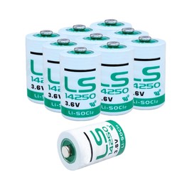 STEPMAX 10 Pack LS14250 1/2 AA 3.6v 1200 mAh Lithium Battery for Dogwatch R9 and R12 Receiver Collar