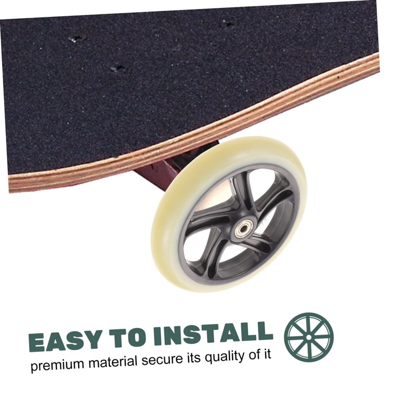 OHPHCALL 2pcs Replacement Scooter Wheels 180mm Mute Wheels for Scooters