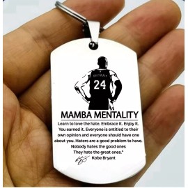 For Women Kobe Bryan Inspiration Quote Keychain Basketball Mamba Forever Player Goat