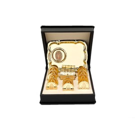 Genérico Arras Matrimoniales Lamidas Oro 14k Virgen De Guadalupe