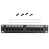 UTP 12Port Cable Rack CAT6 RJ45 Ethernet Network Data Patch