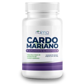 Cardo Mariano en Cápsulas - Extracto 100% Natural - Pure Milk Thistle, Sin rellenos (1 Frasco con 100 Cápsulas)