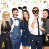 Kaluofan 25 PCS Black and Gold Party Decorations, Photobooth Party