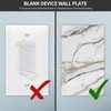 Marble Wall Plate Single Blank 1 Gang Decorative Light Switch