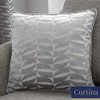Curtina Kendal-Jacquard Cushion Cover, Polyester, Silver, 43x43cm