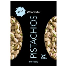 Wonderful Pistachios, Pistaches Sin Sal, 227g, Bolsa Resellable, Snack