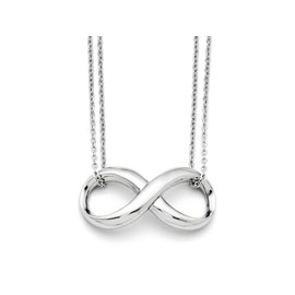 FJC Finejewelers Stainless Steel Polished Two Strand Infinity Symbol Necklace