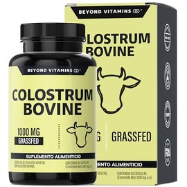 Beyond Vitamins | Calostro Bovino Grass Fed de Libre Pastoreo 1000 mg, Bovine Colostrum de Calidad Certificada (60 Cápsulas)