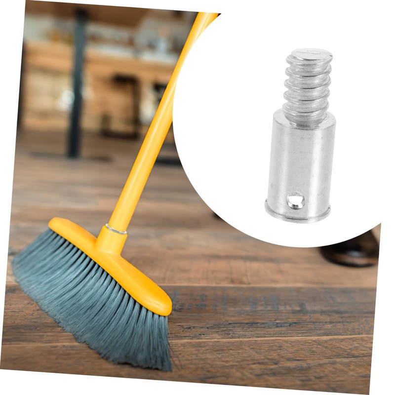 Healeved 4pcs Broom Handle Threaded Adapter Extension Pole Adapter Tip