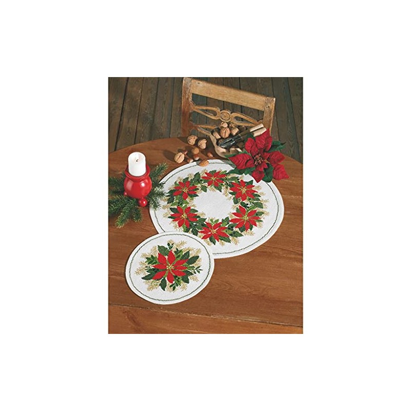 Eva Rosenstand Tablecloth Cross Stitch Set Advent Star Counted Pattern