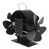 Heat Powered Stove Fan 3 Head 18 Blade Aluminum 270
