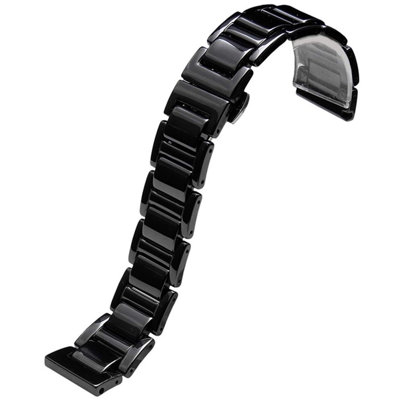 Kai Tian 20 mm Black Ceramic Watch Strap, Quick Release